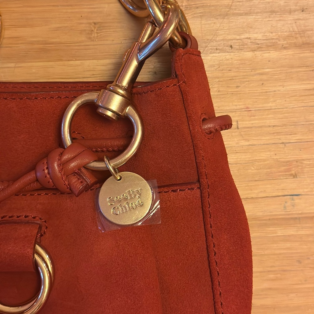 See by Chloe Red Leather and Suede Crossbody Bag - Picture 4 of 7